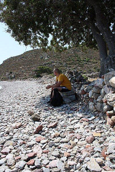 Lethra beach på Tilos.