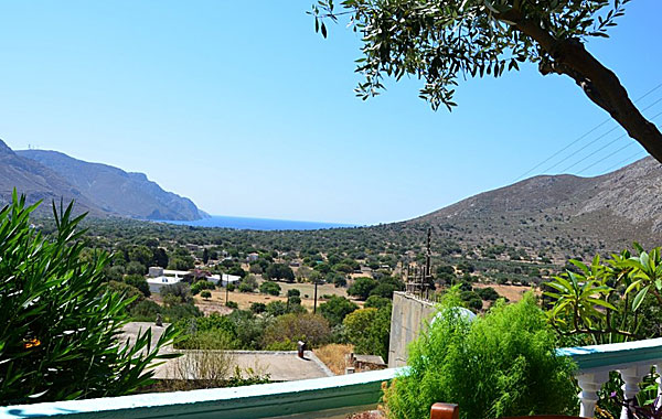 Utsikten från tavernan i Megal Chorio. Tilos.