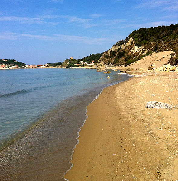 Erikousa. Beach.