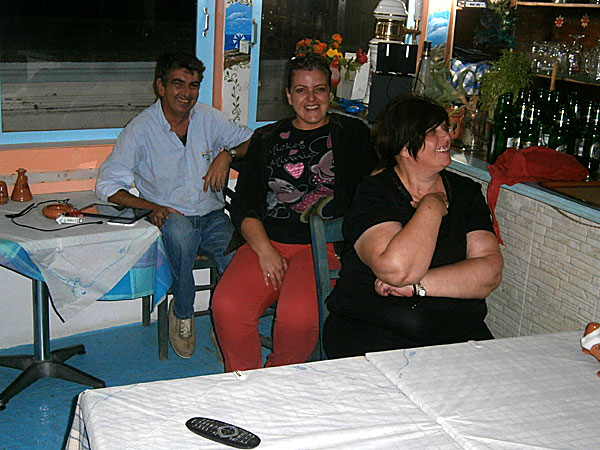 Nikos på Blue Garden. Karpathos.