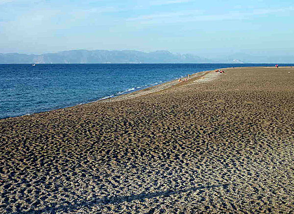 Windy beach. Rhodos.