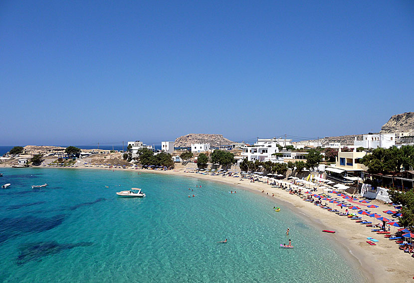 Dejn barnvänliga stranden i Lefkos på Karpathos.