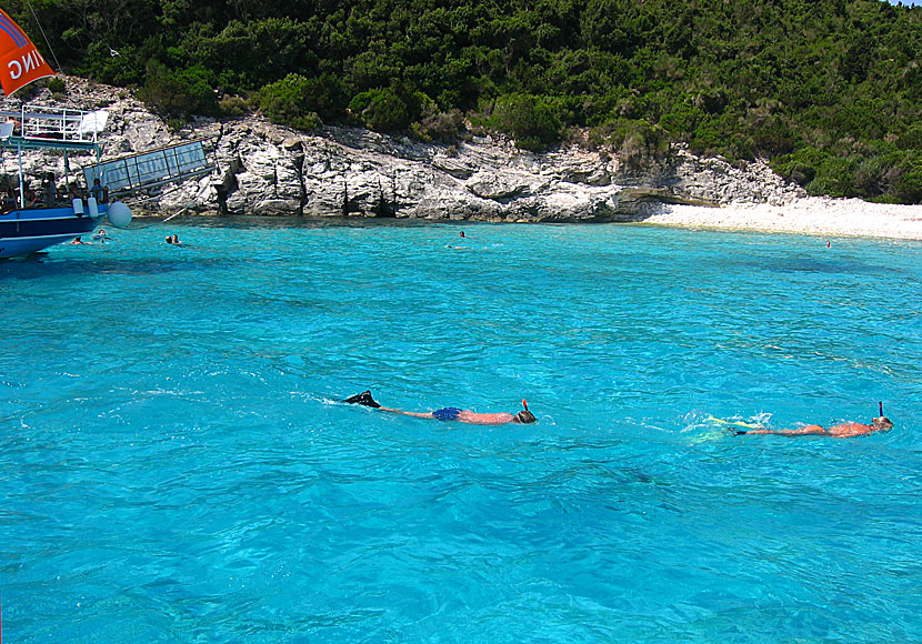 Snorkel och cyklop i Grekland.